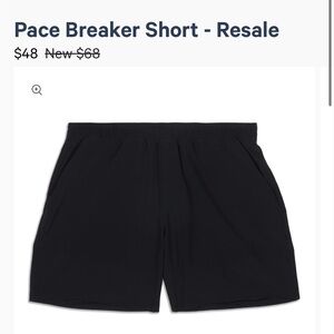 lululemon Pace Breaker Lined Short